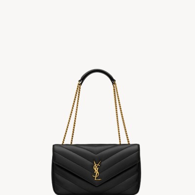 LOULOU中号绗缝小羊皮手袋
