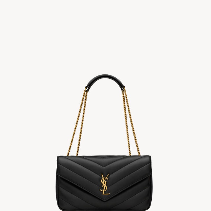 LOULOU中号绗缝小羊皮手袋