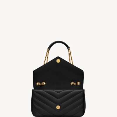 LOULOU中号绗缝小羊皮手袋