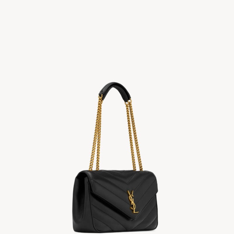 LOULOU中号绗缝小羊皮手袋