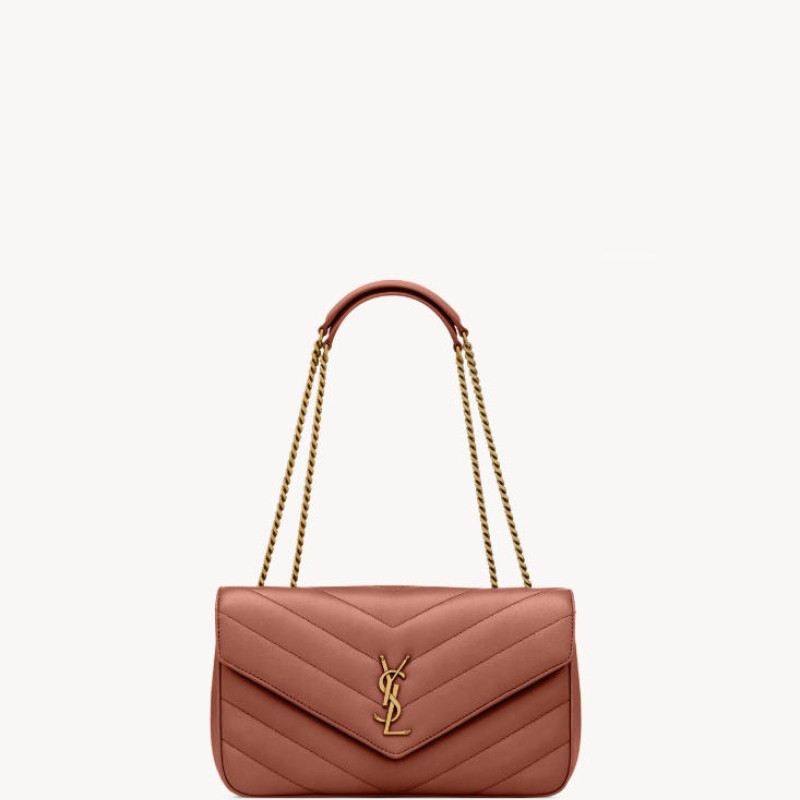 LOULOU中号绗缝小羊皮手袋