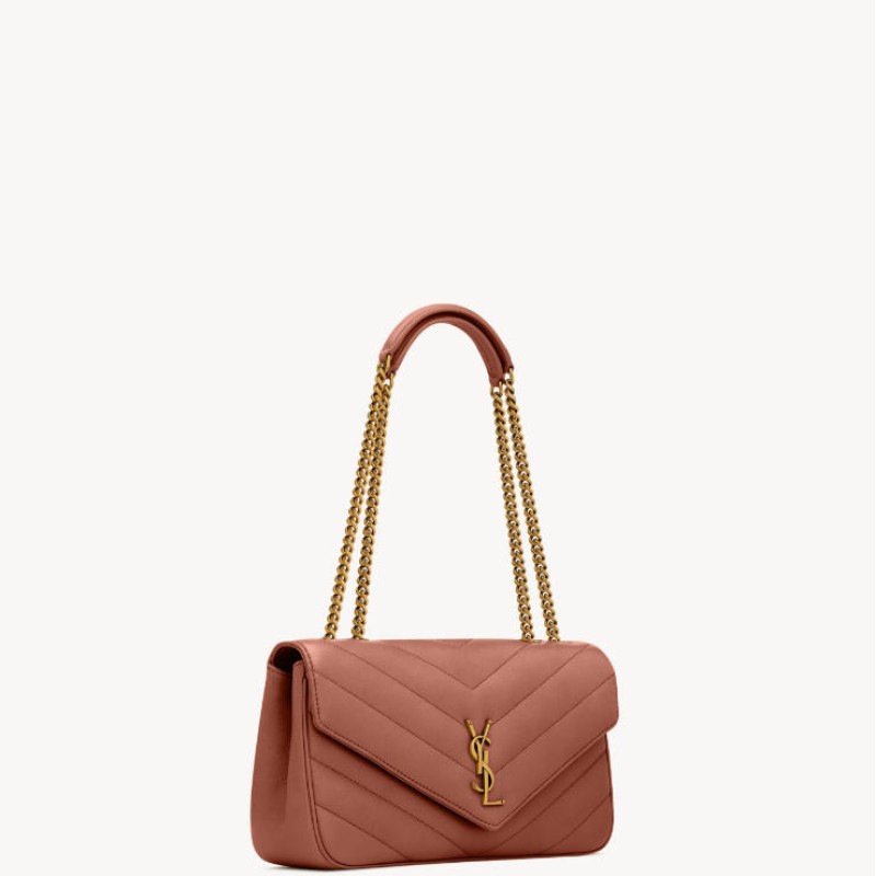 LOULOU中号绗缝小羊皮手袋