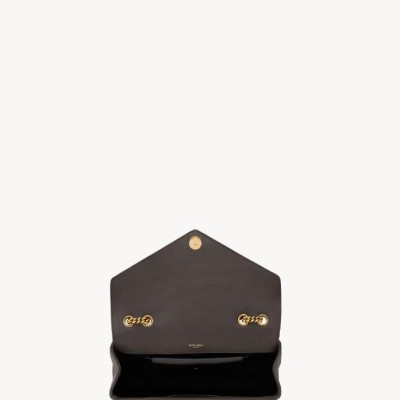LOULOU中号绗缝小羊皮手袋