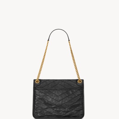 NIKI中号复古皮革手袋