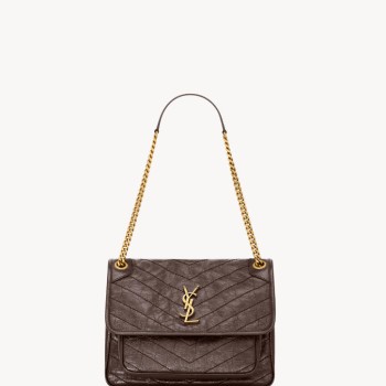 NIKI中号复古皮革手袋