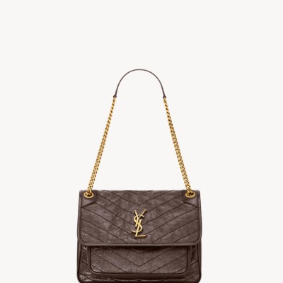 NIKI中号复古皮革手袋