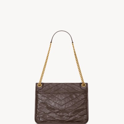 NIKI中号复古皮革手袋