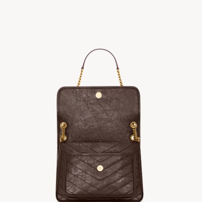 NIKI中号复古皮革手袋