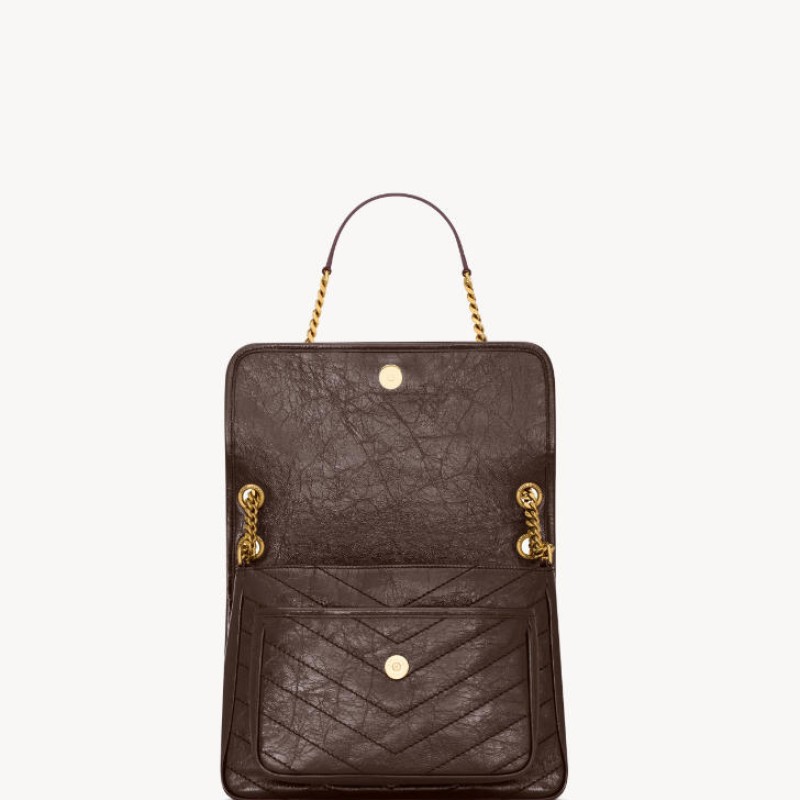 NIKI中号复古皮革手袋