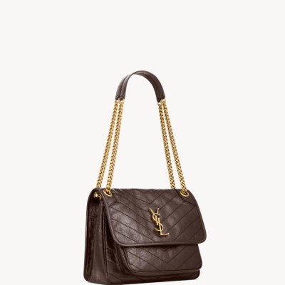 NIKI中号复古皮革手袋